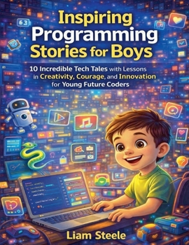 Paperback Inspiring Programming Stories for Boys: 10 Incredible Tech Tales with Lessons in Creativity, Courage, and Innovation for Young Future Coders Book