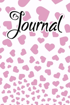 Paperback Journal: Journal for women to write in Light Orchid Pink Falling Hearts Book