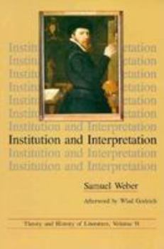 Paperback Institution and Interpretation Book