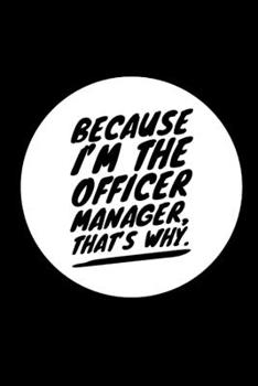 Paperback Funny Office Manager Blank College Ruled Line Paper Book