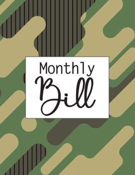 Monthly Bill: Simple Monthly Bill Payments Checklist Organizer Planner Log Book Money Debt Tracker Keeper Budgeting Financial Planning Budget Journal Notebook