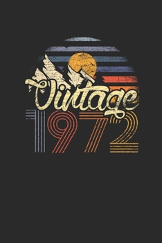 Vintage 1972: Graph Paper Notebook (6" x 9" - 120 pages) ~ Birthday Themed Notebook for Daily Journal, Diary, and Gift