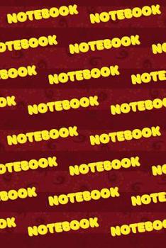 Paperback Notebook: Text Repeat Pattern Yellow Orange Abstract Rustic Patriotic Book