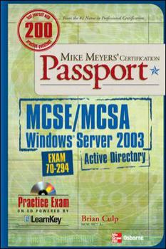 Paperback MCSE/MCSA Windows Server Active Directory 2003: Exam 70-294 [With CDROM] Book