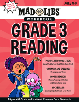 Paperback Mad Libs Workbook: Grade 3 Reading: World's Greatest Word Game Book