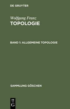 Hardcover Topologie, Band 1, Allgemeine Topologie [German] Book