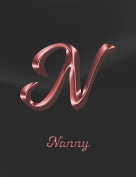 Nanny: 1 Year Weekly Planner with Note Pages (12 Months) | Black Marble Rose Gold Pink Effect Letter N | 2020 - 2021 | Week Planning | Monthly ... | Plan Each Day, Set Goals & Get Stuff Done