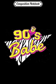 Paperback Composition Notebook: 90's babe in pink and yellow retro 90s design Journal/Notebook Blank Lined Ruled 6x9 100 Pages Book