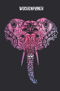 Wochenplaner mit Elefant als Mandala: Terminplaner I DIN A5 I 120 Seiten I universaler Wochenkalender I Organizer I Kalender