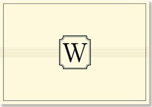 Misc. Note Card: W Monogram Book