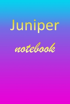 Paperback Juniper: Blank Notebook - Wide Ruled Lined Paper Notepad - Writing Pad Practice Journal - Custom Personalized First Name Initia Book