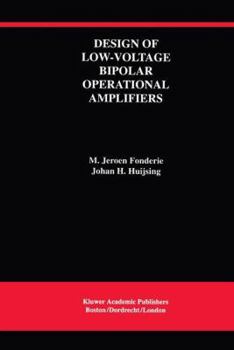 Design of Low-Voltage Bipolar Operational Amplifiers