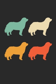 Bernese Mountain Dog Notebook - Retro Bernese Mountain Dog Journal - Vintage Bernese Mountain Dog Diary: Medium College-Ruled Journey Diary, 110 page, Lined, 6x9 (15.2 x 22.9 cm)