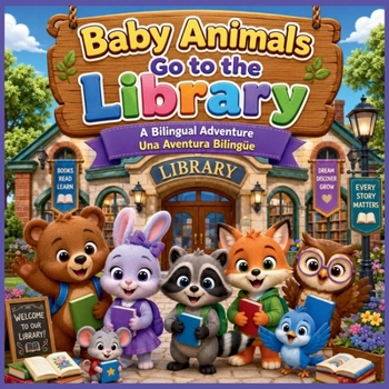 Baby Animals Go to the Library: A Bilingual English Spanish Picture Book for Kids About Books, Reading, Learning, Friendship, and Imagination (Baby Animals Bilingual Adventures)