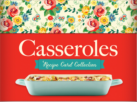 Hardcover Casseroles Recipe Card Collection Tin Book