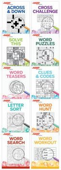 Paperback AARP 10-Booklet Puzzle Set (Large-Print) Book