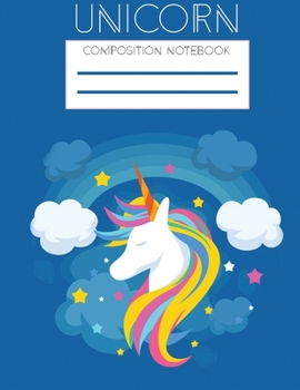 Paperback Unicorn Composition Notebook: A perfect blank lined book/journal for school going kids with cute unicorn cover Book