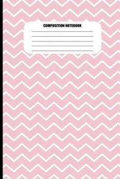 Paperback Composition Notebook: Light Pink with White Zig Zags (Horizontal) (100 Pages, College Ruled) Book