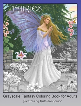 Paperback Fairies: Grayscale Fantasy Coloring Book for Adults Book