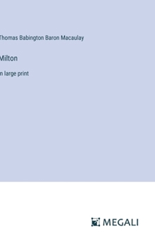 Hardcover Milton: in large print Book