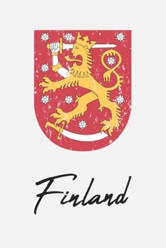 Paperback Finland: Coat of Arms Shield 120 Page Lined Note Book