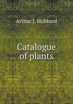 Paperback Catalogue of plants Book