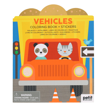 Vehicles Coloring Book and Stickers