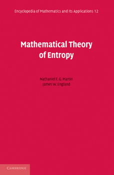 Paperback Mathematical Theory of Entropy Book