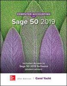 Spiral-bound Computer Accounting with Sage 50 2019 Book