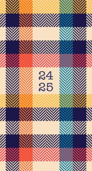 Calendar Rad Plaid 2024 3.5 X 6.5 2-Year Pocket Planner Book