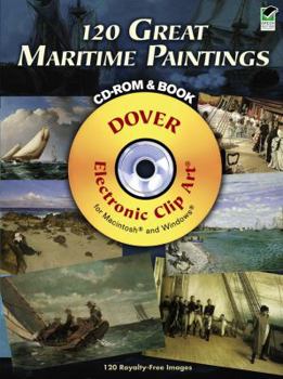 Paperback 120 Great Maritime Paintings [With CDROM] Book