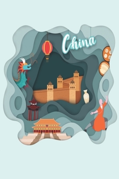 China: Medium Size Notebook with Lined Interior and Daily Entry Ideal for Organization, Taking Notes, Traveling Journal