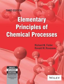 Paperback Elementary Principles of Chemical Processes Book