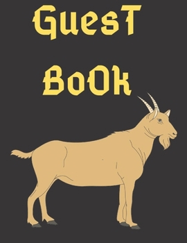 Guest Book goat: color goat Cover, Rustic Guest book For Wedding, for baby shower,for graduation,for birthday party,for house warming,for ... cover,goat lover ,cute goat,celebration party
