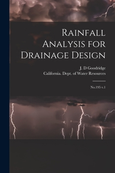 Paperback Rainfall Analysis for Drainage Design: No.195 v.1 Book