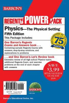 Paperback Regents Physics Power Pack: Let's Review Physics + Regents Exams and Answers: Physics Book