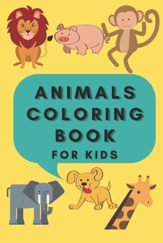 Paperback Animals Coloring Book: Coloring Book For Kids Aged 3-8, 42 animals Book