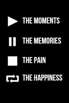 Paperback The Moments The Memories The Pain The Happiness: Inspirational Quotes Blank Lined Journal Book