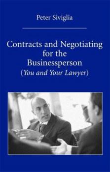 Hardcover Contracts and Negotiating for the Businessperson: You and Your Lawyer Book