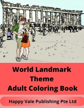 Paperback World Landmark Theme Adult Coloring Book