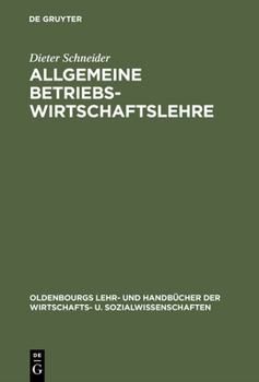 Hardcover Allgemeine Betriebswirtschaftslehre [German] Book