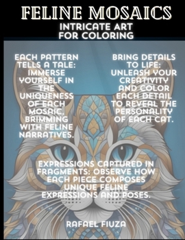 Paperback Coloring Book - Feline Mosaics Book