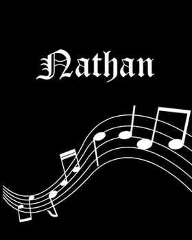 Nathan: Sheet Music Note Manuscript Notebook Paper | Personalized Custom First Name Cover | Musician Composer Instrument Composition Book | 12 Staves ... | Create, Compose & Write Creative Songs