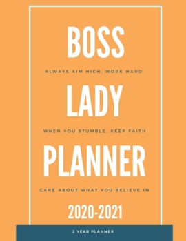 Paperback Boss Lady 2020-2021 2 Year Planner Monthly Calendar Goals Agenda Schedule Organizer: 24 Months Calendar; Appointment Diary Journal With Address Book, Book