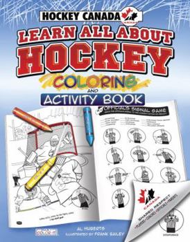 Paperback Learn All about Hockey Coloring and Activity Book