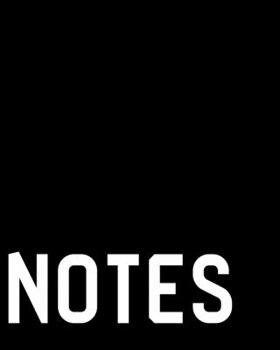 Notes: College Ruled Composition Notebook : Simple Black & White Paperback Cover