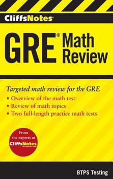 Paperback Cliffsnotes GRE Math Review Book