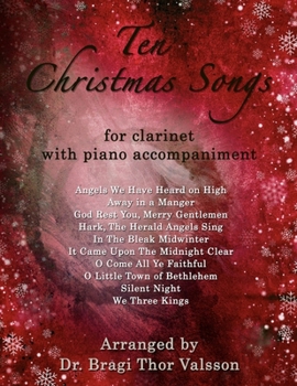 Paperback Ten Christmas Songs - Clarinet with Piano Accompaniment Book