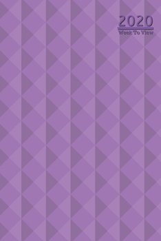 A5 2020 Diary Week To View Paperback Cover With Alternative Design |: | Purple 3D Diamonds Patterned Cover 2020 Diary ,Year Planner For Business, ... College, School, Appointments, Organizer.