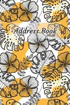 Address Book: Leaf and Flower Outline Design | Keep Your Important Contacts in The One Organizer Name, Addresses, Email, Phone Numbers, Birthday | Custom Alphabetical Organizer